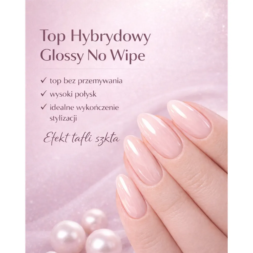Top NILO Top Glossy No Wipe – Hybrydowy Bez Przemywania